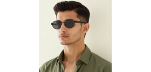 Black Round Full Rim Unisex Sunglasses by Vincent Chase Polarized-228445