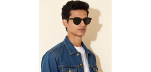 Black Round Full Rim Unisex Sunglasses by Vincent Chase Polarized-228817