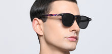 Load image into Gallery viewer, Black Round Full Rim Unisex Sunglasses by Vincent Chase Polarized-216801