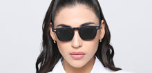Load image into Gallery viewer, Black Round Full Rim Unisex Sunglasses by Vincent Chase Polarized-216801