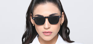 Black Round Full Rim Unisex Sunglasses by Vincent Chase Polarized-216801