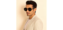 Load image into Gallery viewer, Black Round Full Rim Unisex Sunglasses by Vincent Chase Polarized-229171