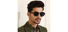 Load image into Gallery viewer, Black Round Full Rim Unisex Sunglasses by Vincent Chase Polarized-229172
