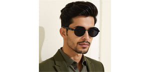 Black Round Full Rim Unisex Sunglasses by Vincent Chase Polarized-229172
