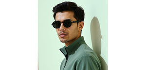 Black Round Full Rim Unisex Sunglasses by Vincent Chase Polarized-229172