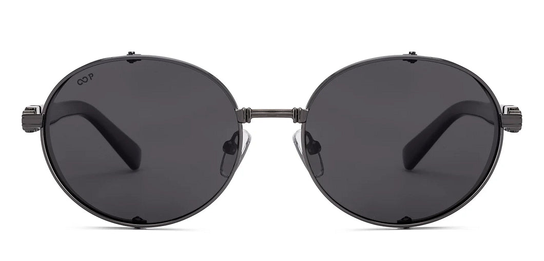 Black Round Full Rim Unisex Sunglasses by Vincent Chase Polarized-229171