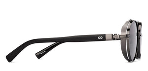 Black Round Full Rim Unisex Sunglasses by Vincent Chase Polarized-229171