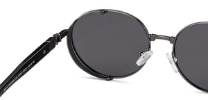 Black Round Full Rim Unisex Sunglasses by Vincent Chase Polarized-229171