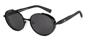Black Round Full Rim Unisex Sunglasses by Vincent Chase Polarized-229172