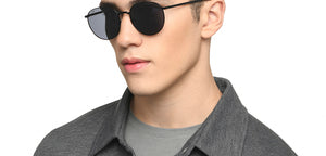 Black Round Full Rim Unisex Sunglasses by Vincent Chase-217638