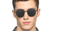 Load image into Gallery viewer, Black Round Full Rim Unisex Sunglasses by Vincent Chase-217638