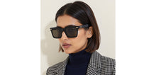 Load image into Gallery viewer, Black Square Full Rim Unisex Sunglasses by John Jacobs-233509