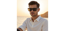 Load image into Gallery viewer, Black Square Full Rim Unisex Sunglasses by John Jacobs-233509