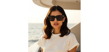 Load image into Gallery viewer, Black Square Full Rim Unisex Sunglasses by John Jacobs-233509