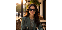Load image into Gallery viewer, Black Square Full Rim Unisex Sunglasses by John Jacobs-233509