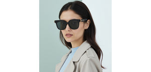Black Square Full Rim Women Sunglasses by John Jacobs-236879