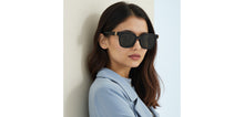 Load image into Gallery viewer, Black Square Full Rim Women Sunglasses by John Jacobs-236879