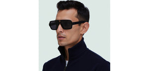 Black Square Full Rim Unisex Sunglasses by Vincent Chase Polarized-229113