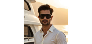 Black Square Full Rim Unisex Sunglasses by Vincent Chase Polarized-229113