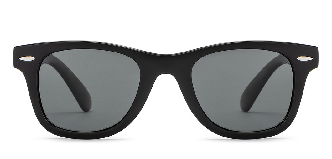 Black Wayfarer Full Rim Kids Sunglasses by Hooper-209795