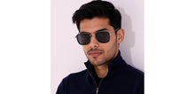 Load image into Gallery viewer, Black Rectangle/ Square Full Rim Unisex Sunglasses by Vincent Chase Polarized-229555