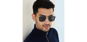 Black Rectangle/ Square Full Rim Unisex Sunglasses by Vincent Chase Polarized-229555