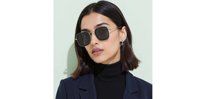 Black Rectangle/ Square Full Rim Unisex Sunglasses by Vincent Chase Polarized-229555