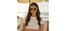 Load image into Gallery viewer, Black Rectangle/ Square Full Rim Unisex Sunglasses by Vincent Chase Polarized-229555
