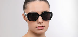 Black Rectangle Full Rim Unisex Sunglasses by John Jacobs-225414