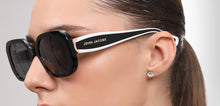 Load image into Gallery viewer, Black Rectangle Full Rim Unisex Sunglasses by John Jacobs-225414