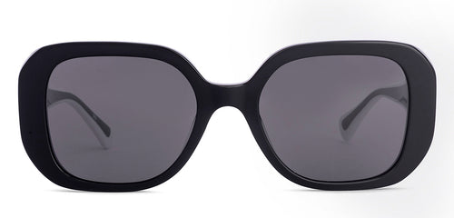 Black Rectangle Full Rim Unisex Sunglasses by John Jacobs-225414