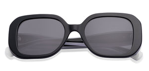 Black Rectangle Full Rim Unisex Sunglasses by John Jacobs-225414