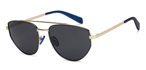 Gold Aviator Full Rim Unisex Sunglasses by Vincent Chase Polarized-206767