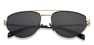 Gold Aviator Full Rim Unisex Sunglasses by Vincent Chase Polarized-206767