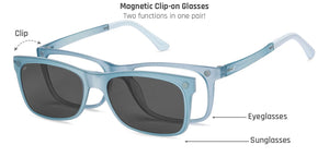 Blue Rectangle Full Rim Unisex Eyeglasses by Lenskart Air-216515