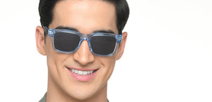 Blue Rectangle Full Rim Unisex Sunglasses by Lenskart-217416