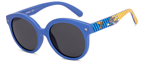 Blue Round Full Rim Kids Sunglasses by Hooper Online-218104