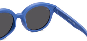 Blue Round Full Rim Kids Sunglasses by Hooper Online-218104