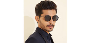 Blue Round Full Rim Unisex Sunglasses by Vincent Chase Polarized-229019