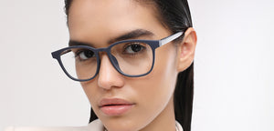 Blue Wayfarer Full Rim Unisex Eyeglasses by John Jacobs-218231