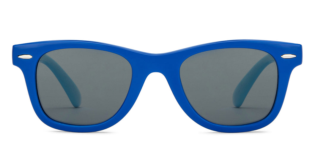 Blue Wayfarer Full Rim Kids Sunglasses by Hooper-209796