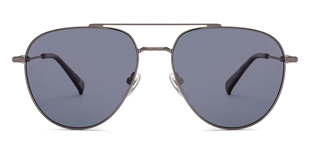 Gunmetal Aviator Full Rim Unisex Sunglasses by Lenskart-232723