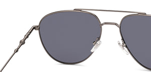 Gunmetal Aviator Full Rim Unisex Sunglasses by Lenskart-232723