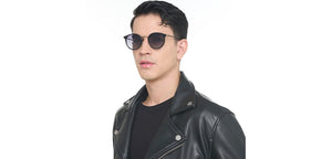 Black Round Full Rim Unisex Sunglasses by Vincent Chase Polarized-217966