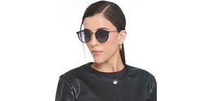 Black Round Full Rim Unisex Sunglasses by Vincent Chase Polarized-217966