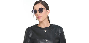 Black Round Full Rim Unisex Sunglasses by Vincent Chase Polarized-217966