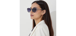 Grey Cat Eye Full Rim Women Sunglasses by John Jacobs-235141