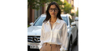 Load image into Gallery viewer, Gray Rectangle Full Rim Unisex Eyeglasses by Lenskart Air-219370