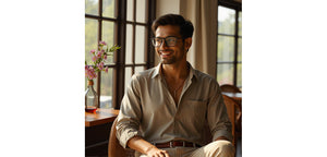 Gray Rectangle Full Rim Unisex Eyeglasses by Lenskart Air-219370