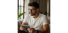 Load image into Gallery viewer, Gray Rectangle Full Rim Unisex Eyeglasses by Lenskart Air-219370